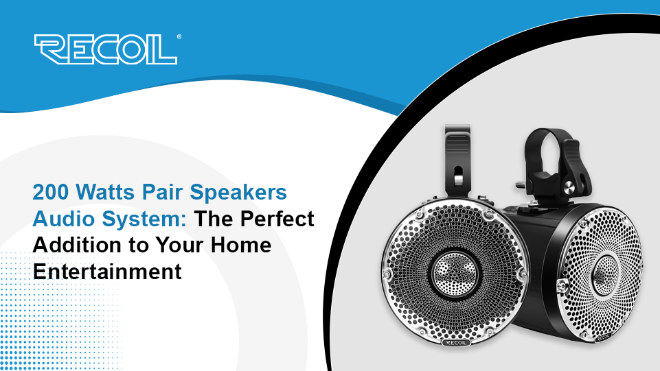 200 Watts Pair Speakers Audio System: The Perfect Addition to Your Home Entertainment
