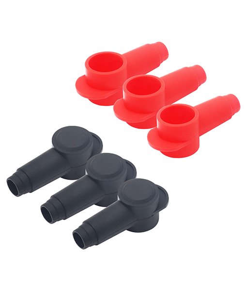 Recoil 10 Pack Silicone Terminal Covers for Alternator Battery Stud and Power Junction Blocks Fits 10-2AWG Wire 5 Red and 5 Black Pairs 
