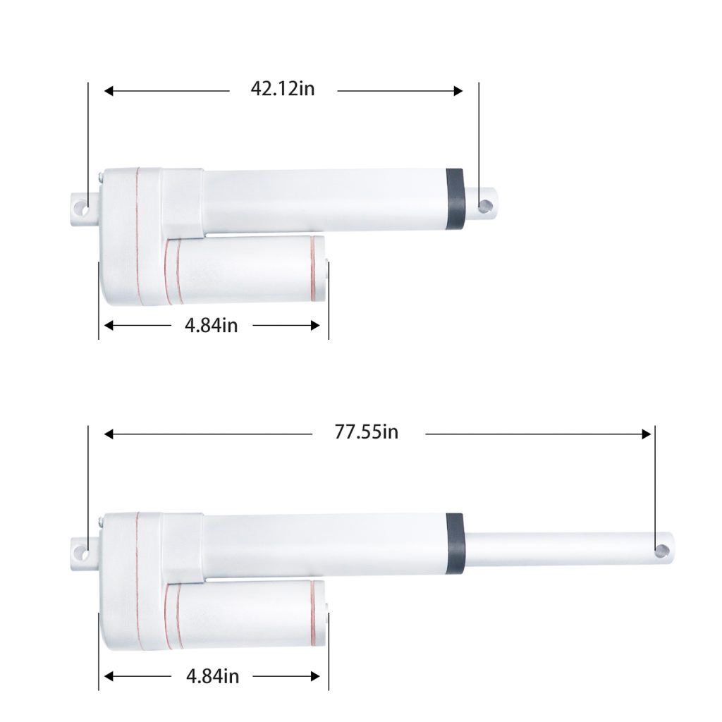 thumbnail image 2 of 12V Heavy Duty Linear Actuator – Waterproof, 3000N / 660lbs Force, 2-40mm Stroke (Choose Length) 2 of 5