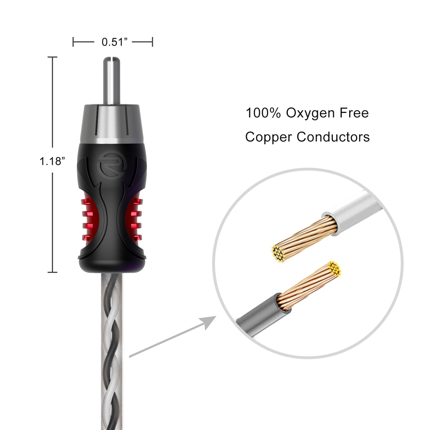 thumbnail image 2 of Elite Audio Premium 17ft RCA Interconnect Cables – 4-Channel, 100% OFC Copper, Noise Reducing 2 of 4